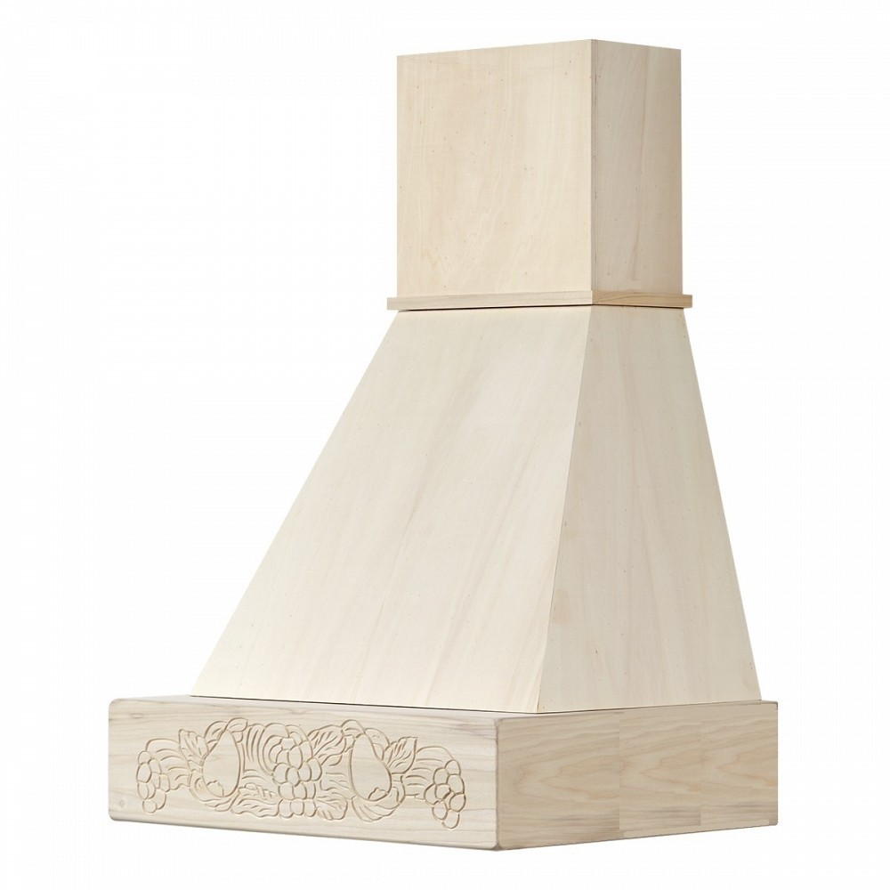 Cappa rustica legno FRUTTA 75 toulipie grezzo,cono grezzo,motore B52